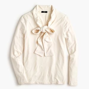 NWT J. Crew 365 tie-neck modal top